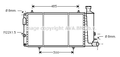 AVA QUALITY COOLING Радиатор, охлаждение двигателя CN2034